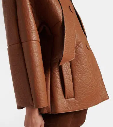 Prada Scarf-detail leather jacket | Thumbnail 6 Prada Scarf-detail leather jacket | Thumbnail 6