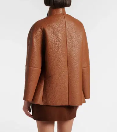 Prada Scarf-detail leather jacket | Thumbnail 7 Prada Scarf-detail leather jacket | Thumbnail 7