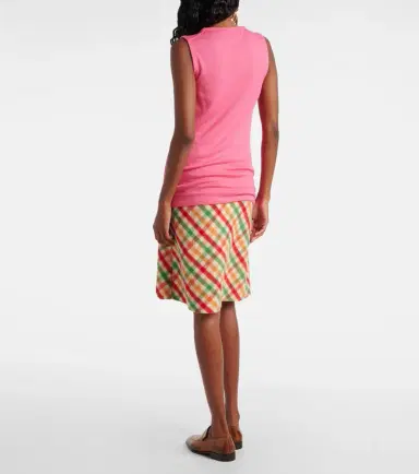 Miu Miu Logo cashmere and silk top | Thumbnail 4 Miu Miu Logo cashmere and silk top | Thumbnail 4
