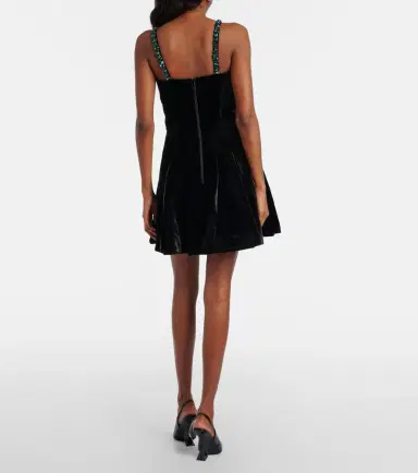 Balmain Embellished velvet minidress | Thumbnail 2