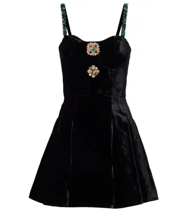 Balmain Embellished velvet minidress | Thumbnail 1