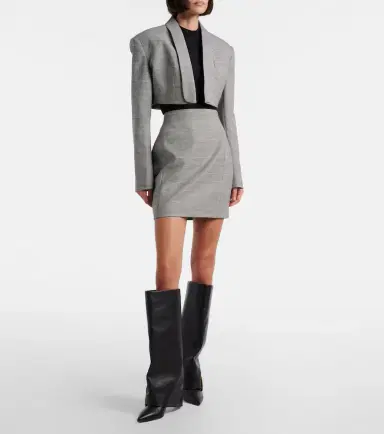 Balmain Houndstooth wool-blend miniskirt | Thumbnail 4 Balmain Houndstooth wool-blend miniskirt | Thumbnail 4