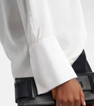 Balmain Draped silk satin blouse | Thumbnail 3