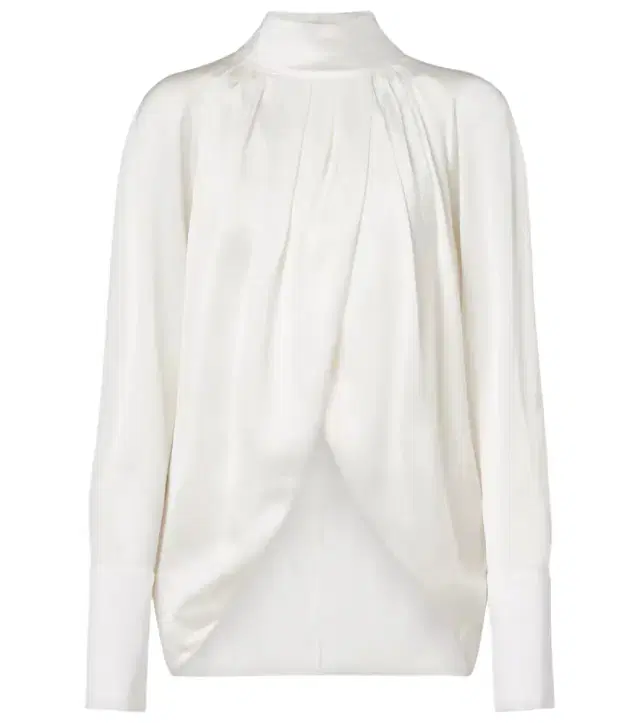Draped silk satin blouse Draped silk satin blouse