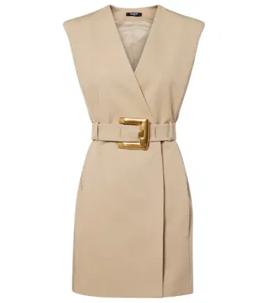 Balmain Belted cotton minidress | Thumbnail 1 Balmain Belted cotton minidress | Thumbnail 1