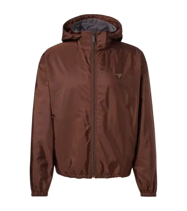 Reversible hooded Re-Nylon jacket