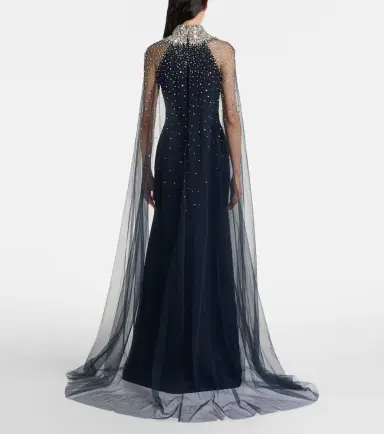 Jenny Packham Zadie caped embellished gown | Thumbnail 5 Jenny Packham Zadie caped embellished gown | Thumbnail 5