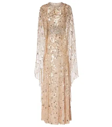 Jenny Packham Honey Dew caped embellished gown | Thumbnail 1