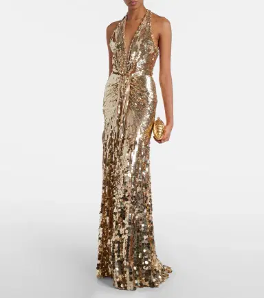 Jenny Packham Mars gathered sequined gown | Thumbnail 2 Jenny Packham Mars gathered sequined gown | Thumbnail 2