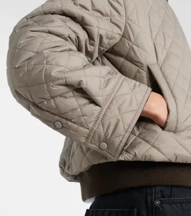 Loewe Anagram leather-trimmed quilted jacket | Thumbnail 2 Loewe Anagram leather-trimmed quilted jacket | Thumbnail 2