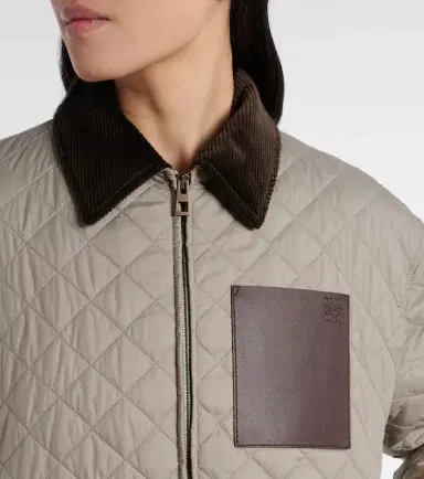 Loewe Anagram leather-trimmed quilted jacket | Thumbnail 5 Loewe Anagram leather-trimmed quilted jacket | Thumbnail 5