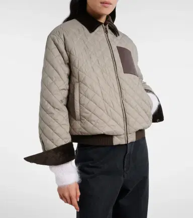 Loewe Anagram leather-trimmed quilted jacket | Thumbnail 6 Loewe Anagram leather-trimmed quilted jacket | Thumbnail 6