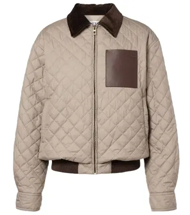 Loewe Anagram leather-trimmed quilted jacket | Thumbnail 1 Loewe Anagram leather-trimmed quilted jacket | Thumbnail 1