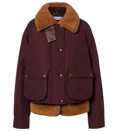 Loewe Shearling-lined cotton-blend puffer jacket | Thumbnail 1 Loewe Shearling-lined cotton-blend puffer jacket | Thumbnail 1