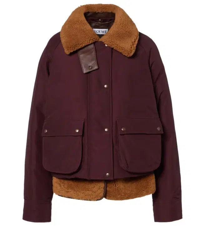 Loewe Shearling-lined cotton-blend puffer jacket