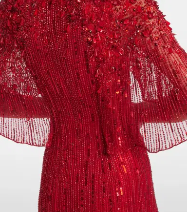 Jenny Packham Violetta embellished caped gown | Thumbnail 4
