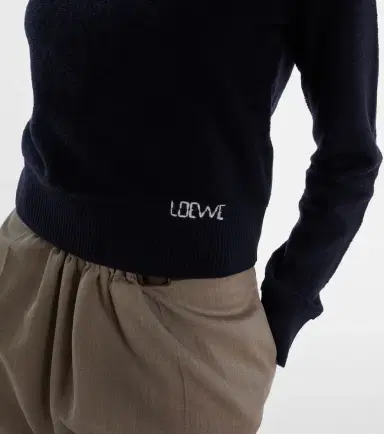 Loewe Logo embroidered wool sweater | Thumbnail 2 Loewe Logo embroidered wool sweater | Thumbnail 2