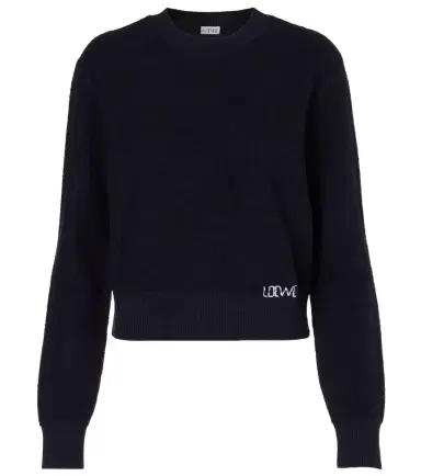 Loewe Logo embroidered wool sweater | Thumbnail 1 Loewe Logo embroidered wool sweater | Thumbnail 1