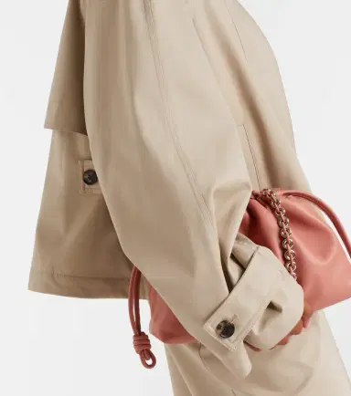 Loewe Leather-trimmed cotton and silk jacket | Thumbnail 2 Loewe Leather-trimmed cotton and silk jacket | Thumbnail 2