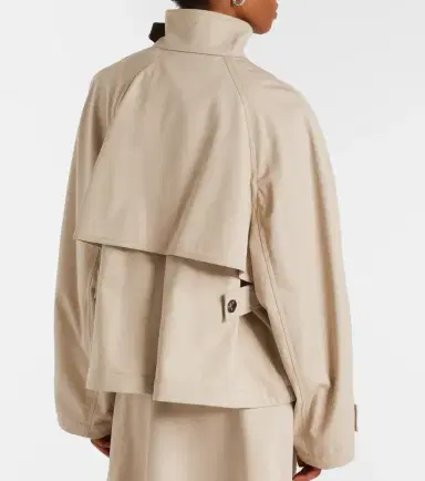 Loewe Leather-trimmed cotton and silk jacket | Thumbnail 5 Loewe Leather-trimmed cotton and silk jacket | Thumbnail 5
