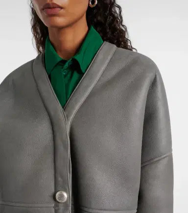 Loewe Pebble shearling-lined leather jacket | Thumbnail 5