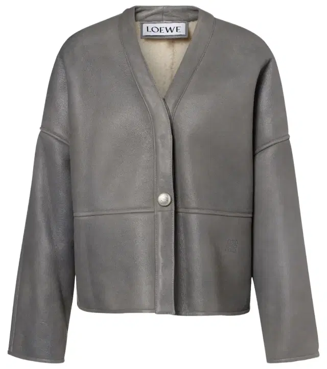 Loewe Pebble shearling-lined leather jacket