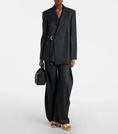 Loewe Prince of Wales check wool wrap blazer | Thumbnail 2