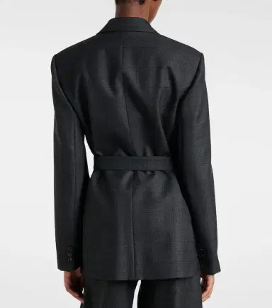 Loewe Prince of Wales check wool wrap blazer | Thumbnail 3