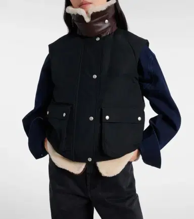Loewe Shearling-trimmed cotton-blend vest | Thumbnail 5 Loewe Shearling-trimmed cotton-blend vest | Thumbnail 5