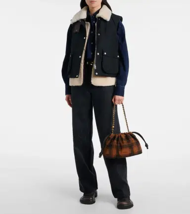 Loewe Shearling-trimmed cotton-blend vest | Thumbnail 6 Loewe Shearling-trimmed cotton-blend vest | Thumbnail 6