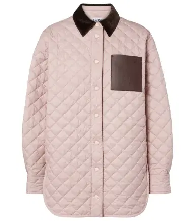 Loewe Anagram quilted leather-trimmed jacket | Thumbnail 1
