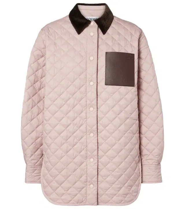 Loewe Anagram quilted leather-trimmed jacket