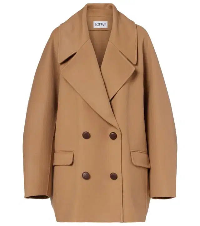 Oversized wool peacoat