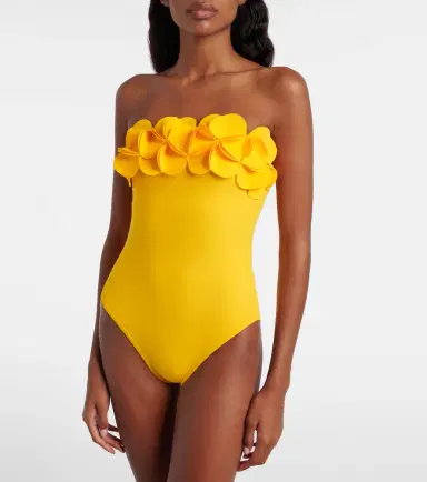 Karla Colletto Tess floral-appliqué swimsuit | Thumbnail 2