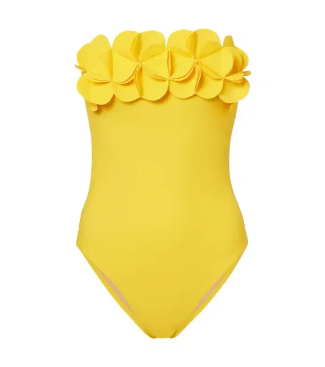 Karla Colletto Tess floral-appliqué swimsuit