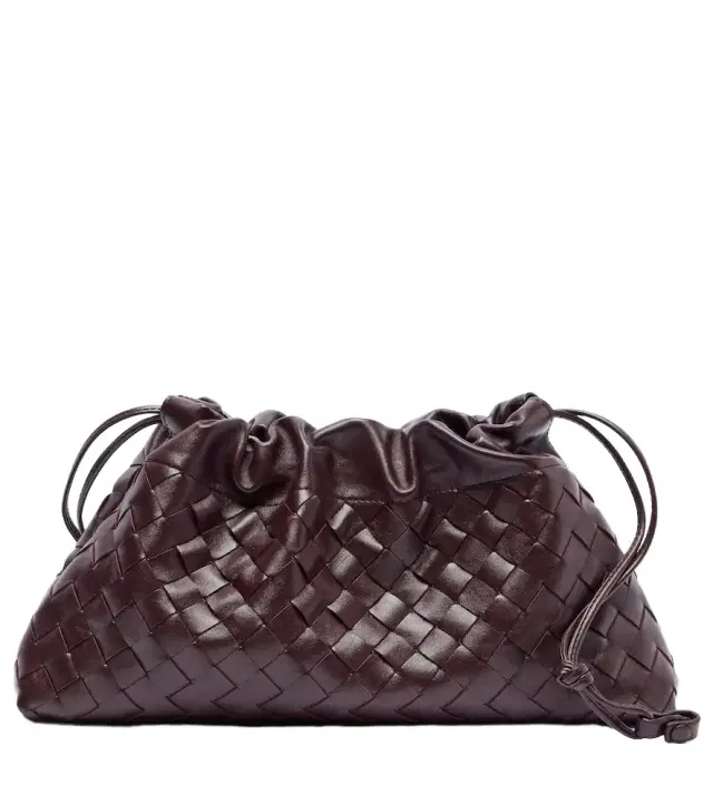 Notte Intrecciato Small leather pouch