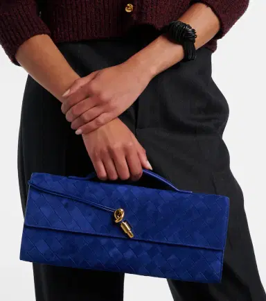 Bottega Veneta Intrecciato suede clutch | Thumbnail 7 Bottega Veneta Intrecciato suede clutch | Thumbnail 7