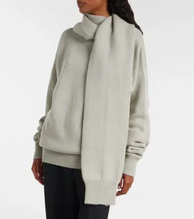 Calvin Klein Collection Scarf-detail cashmere sweater | Thumbnail 2