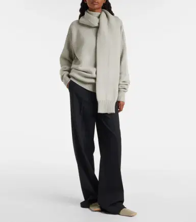 Calvin Klein Collection Scarf-detail cashmere sweater | Thumbnail 3