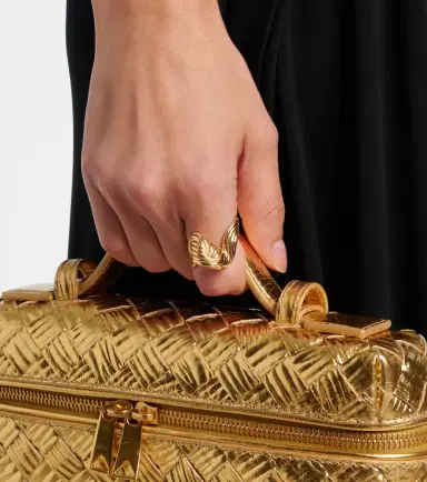 Bottega Veneta Slice gold-plated sterling silver ring | Thumbnail 2