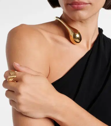 Bottega Veneta Slice gold-plated sterling silver ring | Thumbnail 3