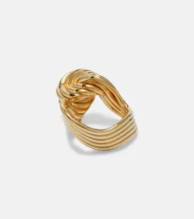Bottega Veneta Slice gold-plated sterling silver ring | Thumbnail 4