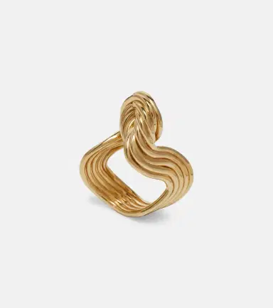 Bottega Veneta Slice gold-plated sterling silver ring | Thumbnail 5