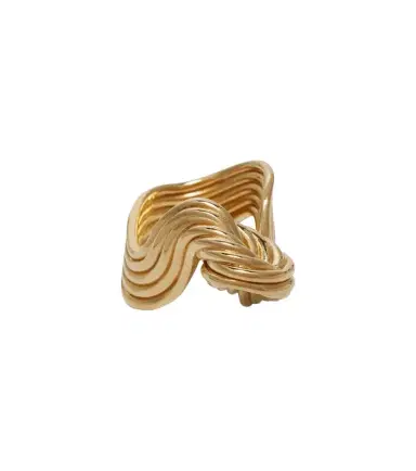 Bottega Veneta Slice gold-plated sterling silver ring | Thumbnail 1