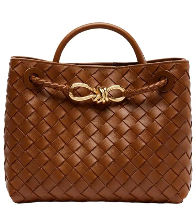 Andiamo Small Intrecciato leather tote bag Andiamo Small Intrecciato leather tote bag