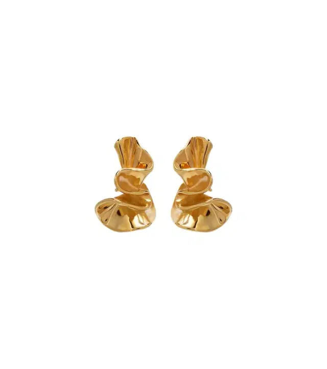 Bottega Veneta Anemone Small gold-plated earrings