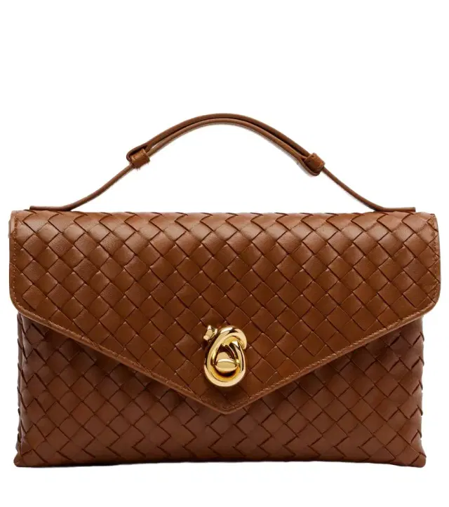Bottega Veneta Knot Lock Intrecciato leather top-handle bag