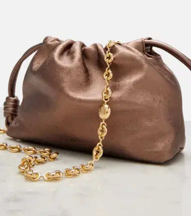 Loewe Flamenco Mini metallic leather clutch | Thumbnail 2