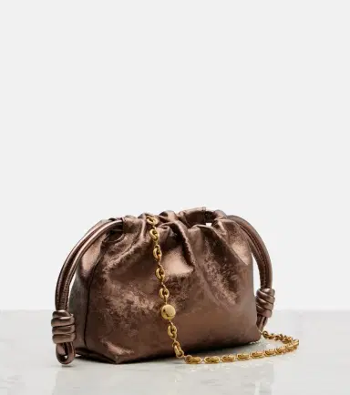 Loewe Flamenco Mini metallic leather clutch | Thumbnail 3