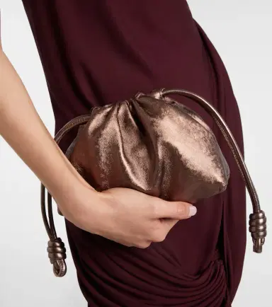 Loewe Flamenco Mini metallic leather clutch | Thumbnail 7